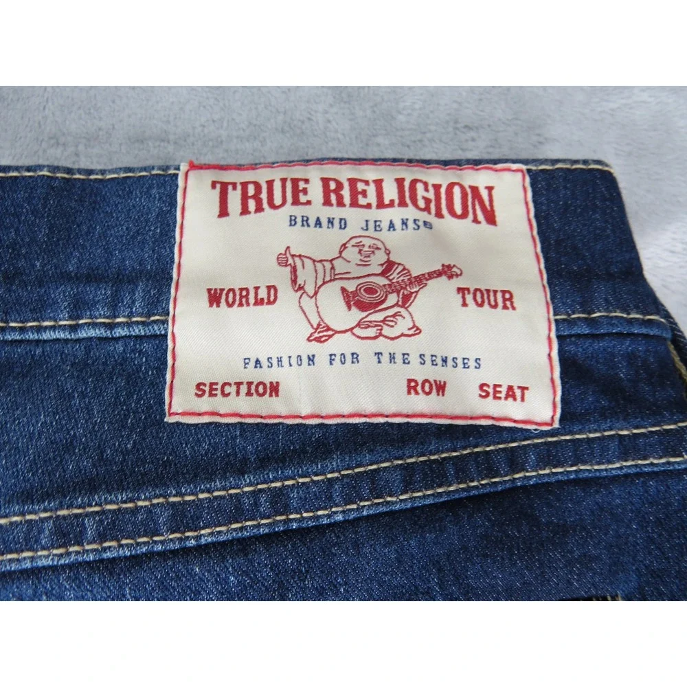 True Religion Ricky Relaxed Straight Men's Jeans W30 L34 Dark Wash NWT‎ Denim